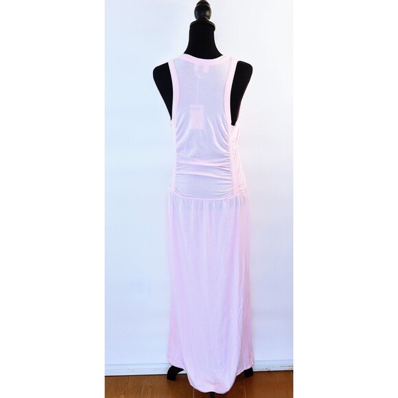 Women's Knit Midi Ruched Dress Universal Thread Pastel Pink Medium NWT - Picture 5 of 6